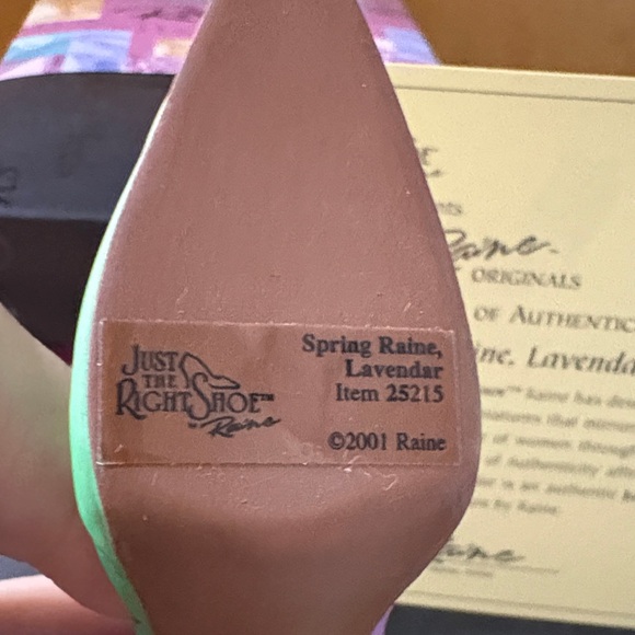 Just The Right Shoe Lavender and Green Heels - Picture 5 of 5